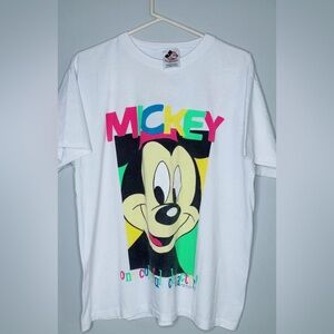 90s Mickey Mouse double sided t shirt vibrant colors